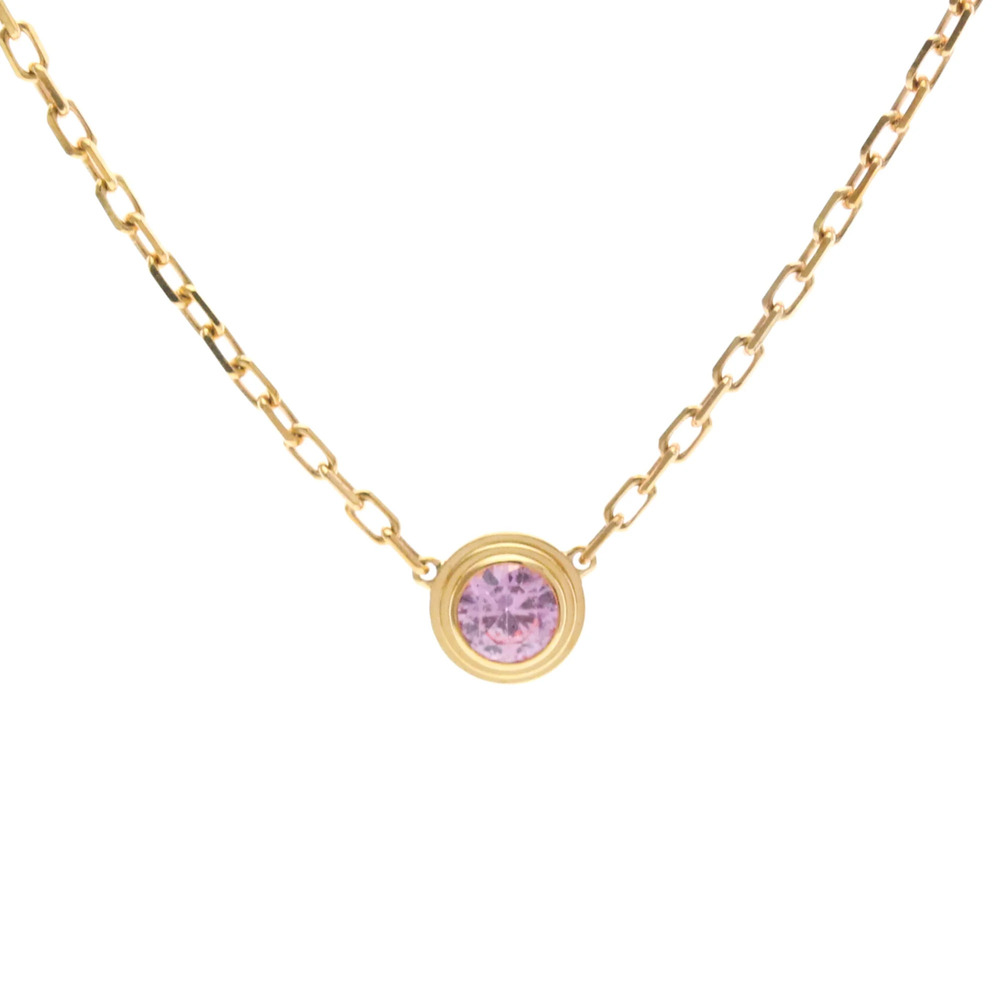 Cartier Damour Necklace Pink Sapphire Pink Gold (18K) Sapphire Men,Women Fash...